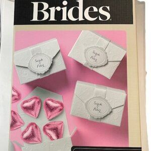 BRIDES White Pattern Favor Box Kit (Boxes, Ribbons, and Printable tags)